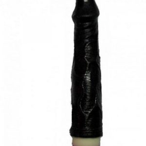 Black Vibrating 7 Inch Stud Dildo