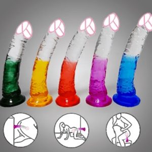 Crystal Flexible Colorful Dildo