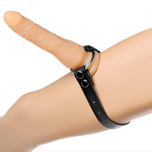 Thigh or Boot Leather Strap On Dildo Harness
